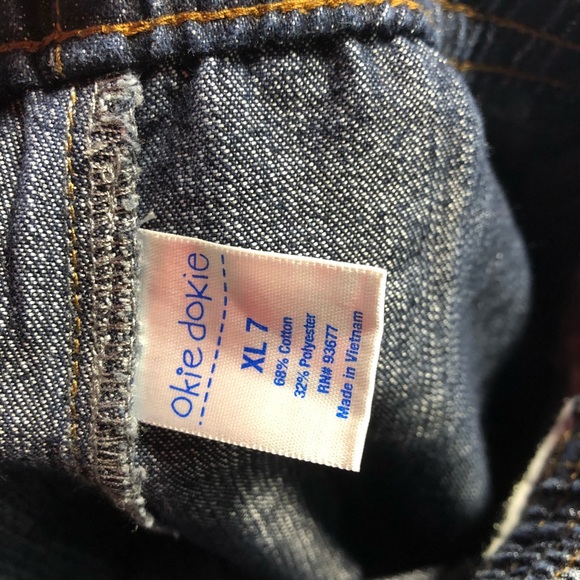 Okie Dokie Blue Denim Shorts Youth XL 7 - Picture 3 of 3